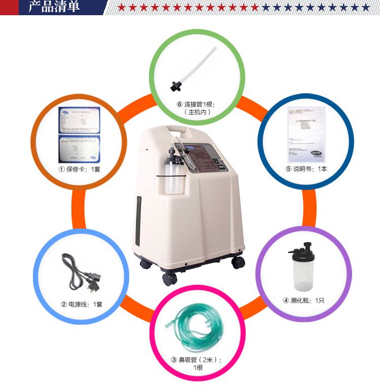 英维康制氧机IRC5LXO2AW包装清单图片
